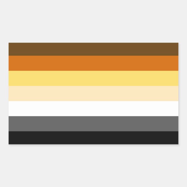 Classic Bear Pride Flag Rectangular Sticker (Front)