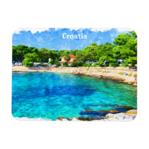 Classic Beautiful Croatia Adria Coast Scenery Magnet