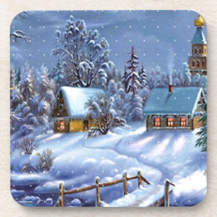 Classic, beautiful vintage Christmas picture Coaster