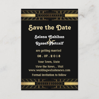 Classic Beauty Art Deco Save the Date Invitation