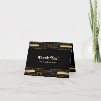 Classic Beauty Art Deco - Thank You Card