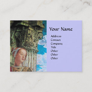 CLASSIC BEAUTY MONOGRAM antique bright blue Business Card