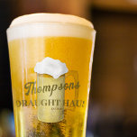 Classic Beer Retro Personalised Glass<br><div class="desc">Raise a glass in style with this Modern Typography Beer Glass, designed for the beer lover in your life. Featuring a simple funny name and a classic beer logo, this glass is perfect for enjoying your favourite draught or bottle of beer. The minimalist typography script gives it a sleek, modern...</div>