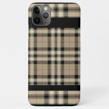 Classic Beige and Black Plaid iPhone / iPad case