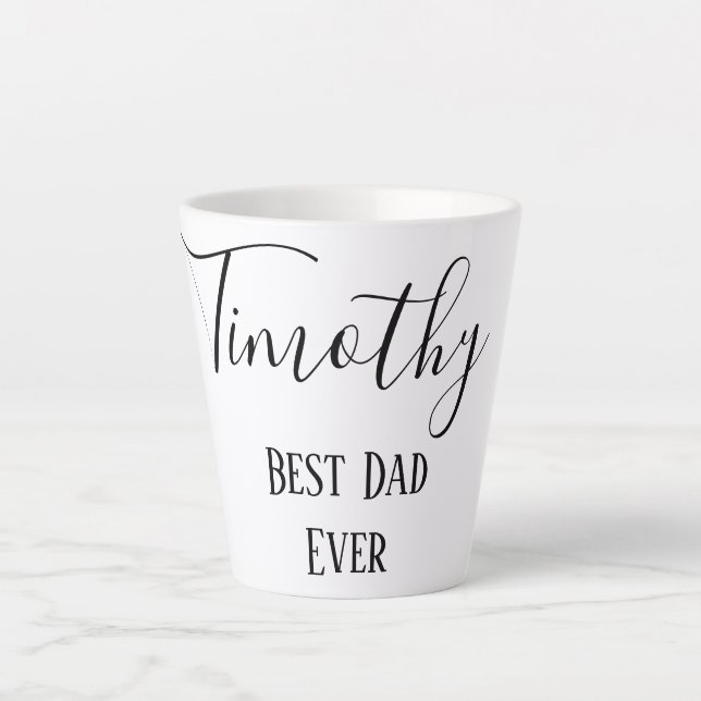 Classic Best Dad Ever Latte Mug (Front)