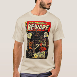 Classic "BEWARE" Fantasy Comics T-Shirt