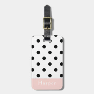 Classic Big Spots Black  Monogram Luggage Tag