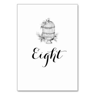 Classic Birdcage Table Names / Numbers Table Card