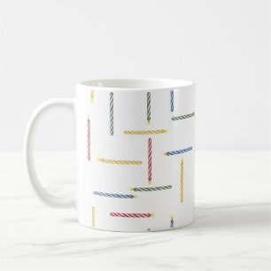 Classic Birthday Candles - White Coffee Mug