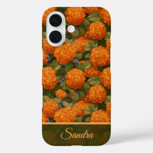 Classic Birthday Party Hydrangeas Floral Custom iPhone 16 Case