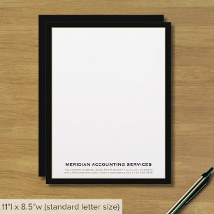 Classic Black and Gold Business Custom Letterhead