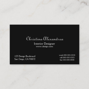 Classic Black and Gold Damask Business Card