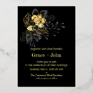 Classic Black and Gold Embroidery