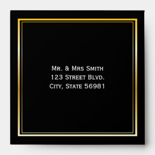 Classic Black and Gold Envelope