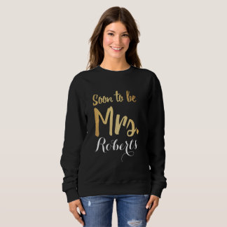 classic black and gold soon to be mrs tee