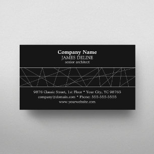 Classic Black and White Architect Business Card