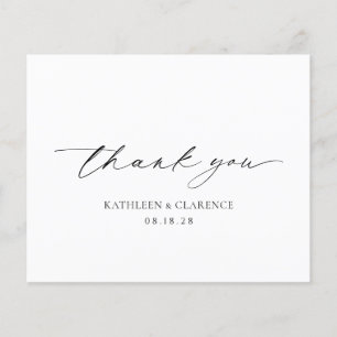 Classic Black and White Budget Wedding Thank You