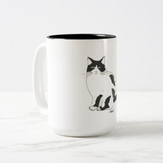Classic Black and White Cat Coffee Mug