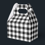 Classic Black And White Checked Gingham Favour Box<br><div class="desc">A favour box with a classic black and white country style checked gingham pattern.</div>