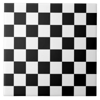 Classic Black and White Checkerboard Tile