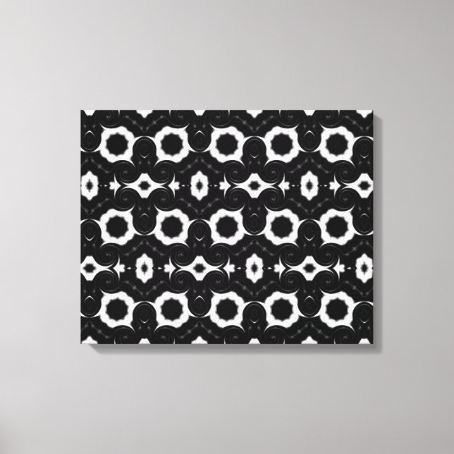 classic black and white design canvas print (Front)