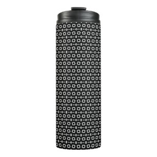 Classic black and white design thermal tumbler