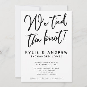 Classic Black and White Elopement Reception