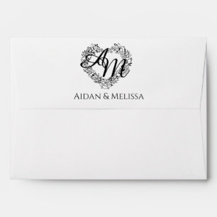 Classic Black and White Envelope