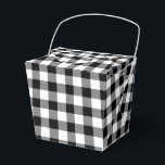 Classic Black And White Gingham Pattern Favour Box<br><div class="desc">Classic Black And White Gingham Pattern Favour Boxes.</div>