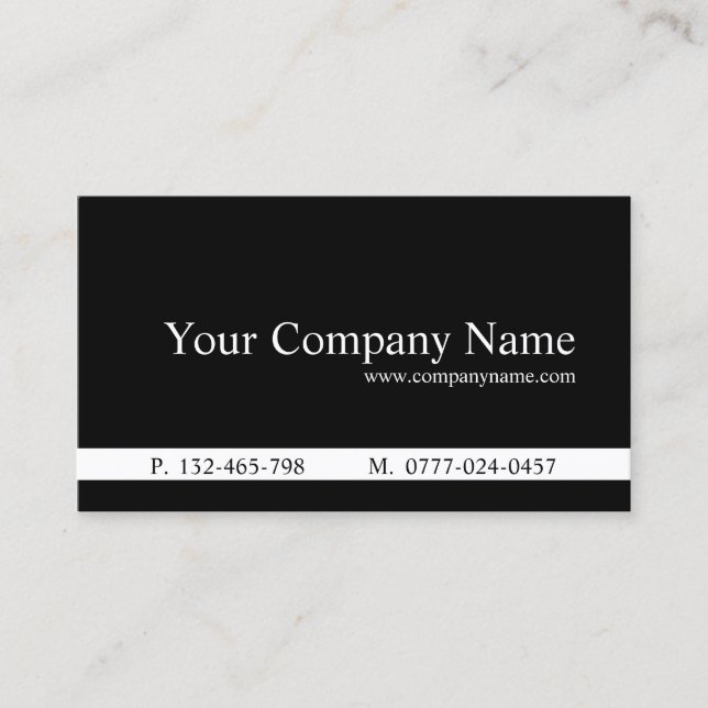 Classic Black and White Legal Business Card (Front)