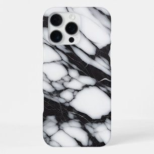 Classic Black And White Marble Art Pattern iPhone 16 Pro Max Case