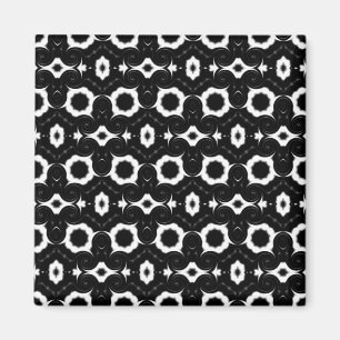 classic Black and white pattern magnet
