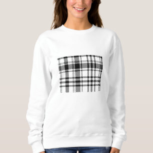  Classic Black and White Plaid  Sweatshirt