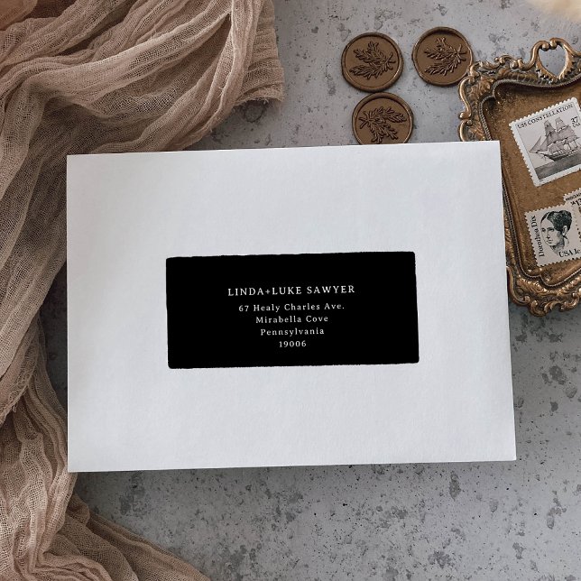 Classic Black and White Return Address Label (Creator Uploaded)
