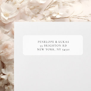 Classic Black and White Return Address Label