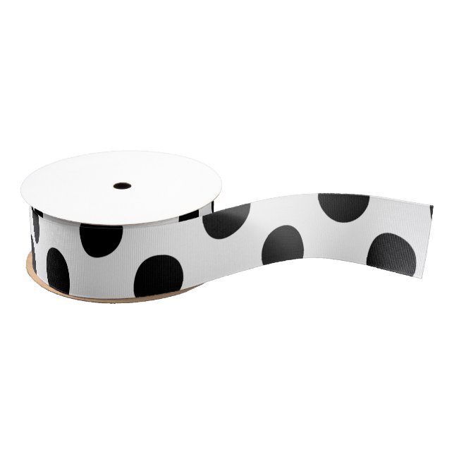 Classic Black and White Ribbon Grosgrain Ribbon (Spool)
