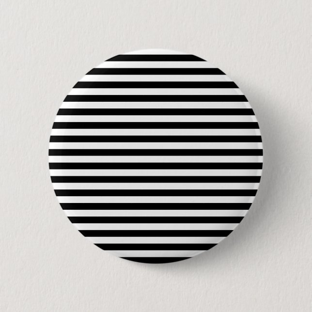 Classic Black and White Stripes 6 Cm Round Badge (Front)