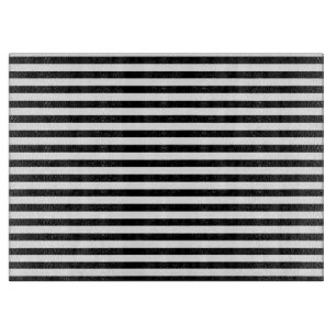 Classic Black and White Stripes Cutting Board