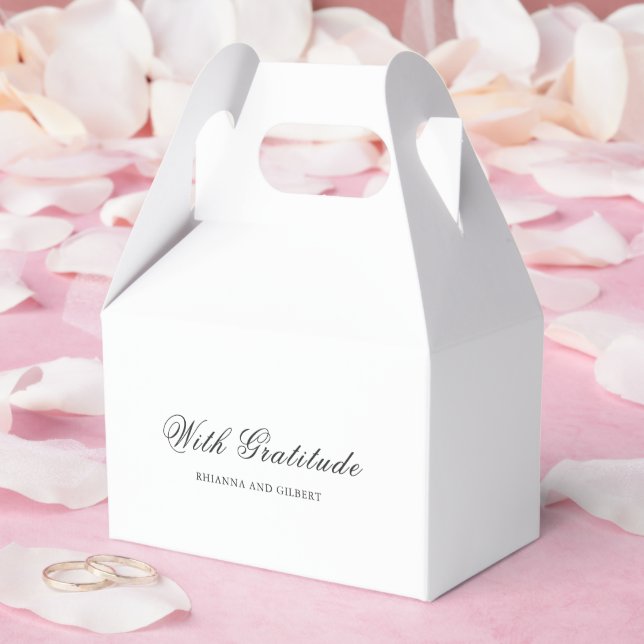 Classic Black and White Timeless Wedding Favour Box (Wedding)