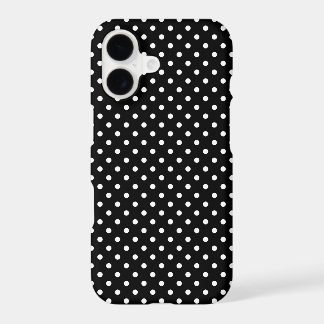 Classic Black and White Tiny Polka Dot Pattern