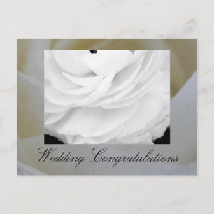 Classic Black and White Wedding Postcard