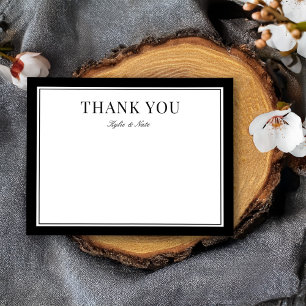 Classic Black Border Wedding Thank You