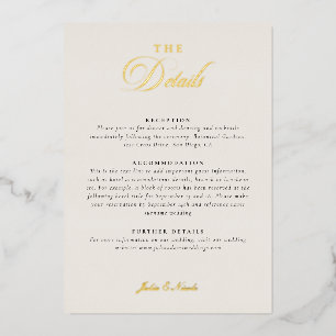 Classic Black Calligraphy Wedding Details