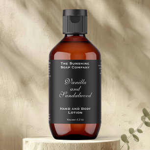 Classic Black Cosmetics Bottle Label 