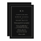Classic Black & Ecru Border Monogram Wedding