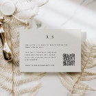 Classic Black & Ecru Monogram Wedding QR Code