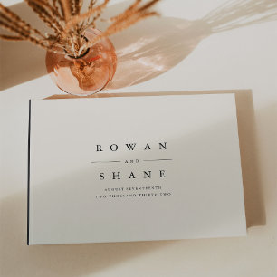 Classic Black & Ecru Wedding Guest Book