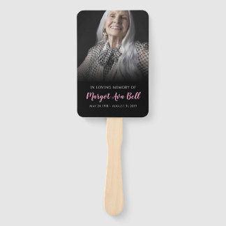 Classic Black Funeral Memorial Hand Fan