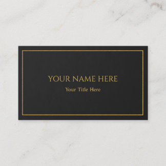 Classic Black & Gold Executive Business Card