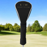 Classic Black Gold Minimalist Monogram Name  Golf Head Cover<br><div class="desc">Elevate your golf game and style with our Classic Elegant Modern Minimalist Monogram Golf Club Covers. Meticulously designed, these club covers seamlessly merge timeless sophistication with contemporary minimalism, making them a must-have accessory for any golfer. Crafted with precision and attention to detail, these club covers are more than just practical...</div>